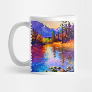 Colorful Painting of Lake Tahoe Mug